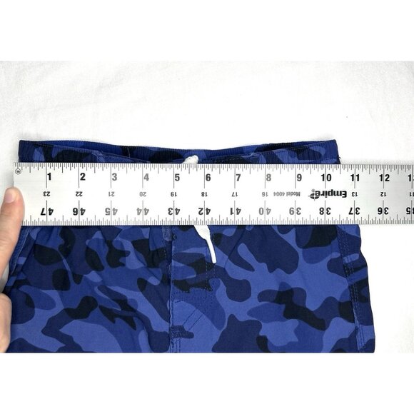 Hanna Anderson Boys Camo Print Swim Trunks Size 8 / 130 cm Blue Shorts Unlined - Picture 3 of 9